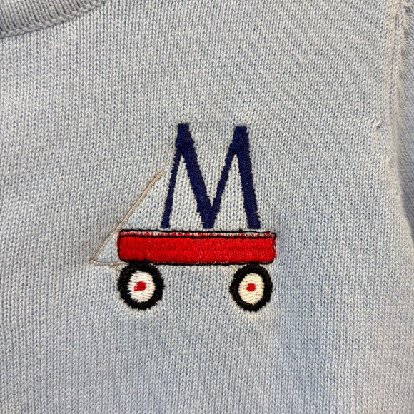 busy bees Cotton Embroidered “M” Cardigan - Picture 3 of 5